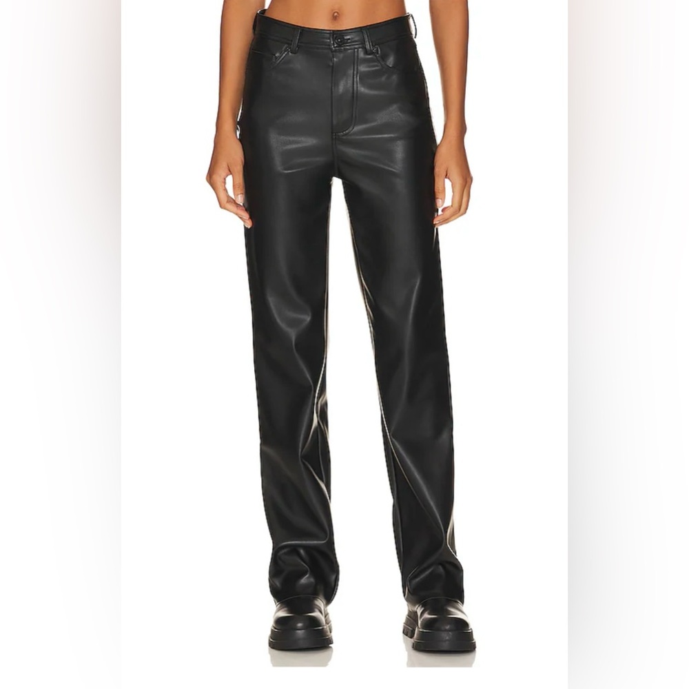 Steve Madden‎ Loren Faux Leather Pants In Black